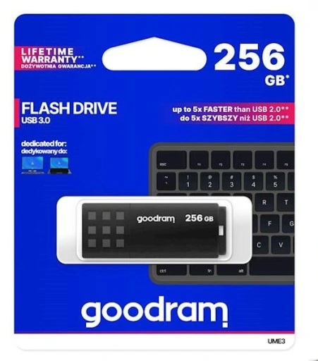 GOODRAM 256GB UME 3 czarny [USB 3.0]