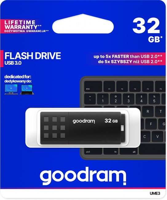 GOODRAM 32GB UME 3 czarny [USB 3.0]