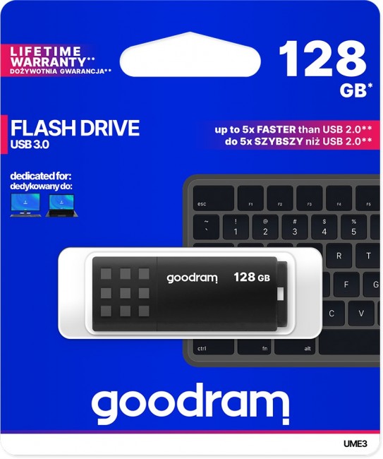 GOODRAM 128GB UME 3 czarny [USB 3.0]
